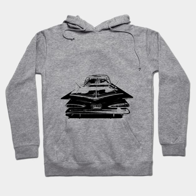 1959 Chevy Impala Lowrider Hoodie by JonnyFivePhoto